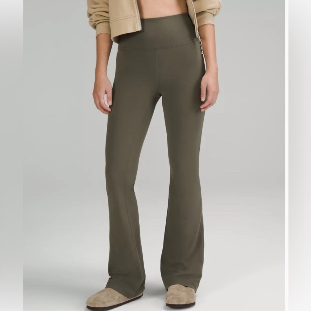 Lululemon TALL Olive Green Groove Nulu Flare Pants